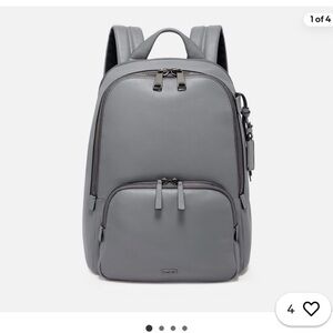 Tumi Voyageur Hannah Leather Backpack- Gray